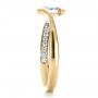 14k Yellow Gold 14k Yellow Gold Custom Interlocking Engagement Ring - Side View -  1437 - Thumbnail