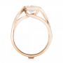 14k Rose Gold 14k Rose Gold Custom Interlocking Solitaire Engagement Ring - Front View -  102244 - Thumbnail