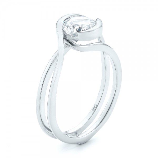Custom Interlocking Solitaire Engagement Ring - reference design
