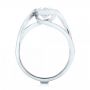  Platinum Custom Interlocking Solitaire Engagement Ring - Front View -  102244 - Thumbnail