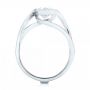 14k White Gold 14k White Gold Custom Interlocking Solitaire Engagement Ring - Front View -  102244 - Thumbnail