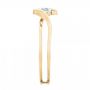 18k Yellow Gold 18k Yellow Gold Custom Interlocking Solitaire Engagement Ring - Side View -  102244 - Thumbnail