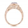 14k Rose Gold 14k Rose Gold Custom Light Blue Sapphire And Diamond Engagement Ring - Front View -  102135 - Thumbnail
