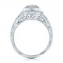  Platinum Custom Light Blue Sapphire And Diamond Engagement Ring - Front View -  102135 - Thumbnail