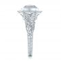  Platinum Custom Light Blue Sapphire And Diamond Engagement Ring - Side View -  102135 - Thumbnail