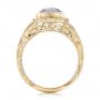 14k Yellow Gold 14k Yellow Gold Custom Light Blue Sapphire And Diamond Engagement Ring - Front View -  102135 - Thumbnail