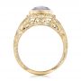 18k Yellow Gold 18k Yellow Gold Custom Light Blue Sapphire And Diamond Engagement Ring - Front View -  102135 - Thumbnail