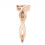18k Rose Gold 18k Rose Gold Custom Marquise Cognac Brown Diamond Engagement Ring - Side View -  101231 - Thumbnail