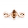 14k Rose Gold 14k Rose Gold Custom Marquise Cognac Brown Diamond Engagement Ring - Top View -  101231 - Thumbnail