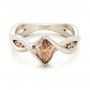  Platinum Platinum Custom Marquise Cognac Brown Diamond Engagement Ring - Flat View -  101231 - Thumbnail