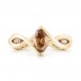 14k Yellow Gold 14k Yellow Gold Custom Marquise Cognac Brown Diamond Engagement Ring - Top View -  101231 - Thumbnail