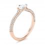 14k Rose Gold 14k Rose Gold Custom Marquise Diamond Engagement Ring - Three-Quarter View -  100573 - Thumbnail