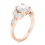 14k Rose Gold 14k Rose Gold Custom Marquise Diamond Engagement Ring - Three-Quarter View -  100647 - Thumbnail