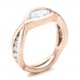 18k Rose Gold 18k Rose Gold Custom Marquise Diamond Engagement Ring - Three-Quarter View -  100824 - Thumbnail