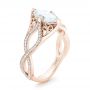 18k Rose Gold 18k Rose Gold Custom Marquise Diamond Engagement Ring - Three-Quarter View -  102731 - Thumbnail