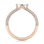 18k Rose Gold 18k Rose Gold Custom Marquise Diamond Engagement Ring - Front View -  100573 - Thumbnail