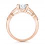 18k Rose Gold 18k Rose Gold Custom Marquise Diamond Engagement Ring - Front View -  100647 - Thumbnail