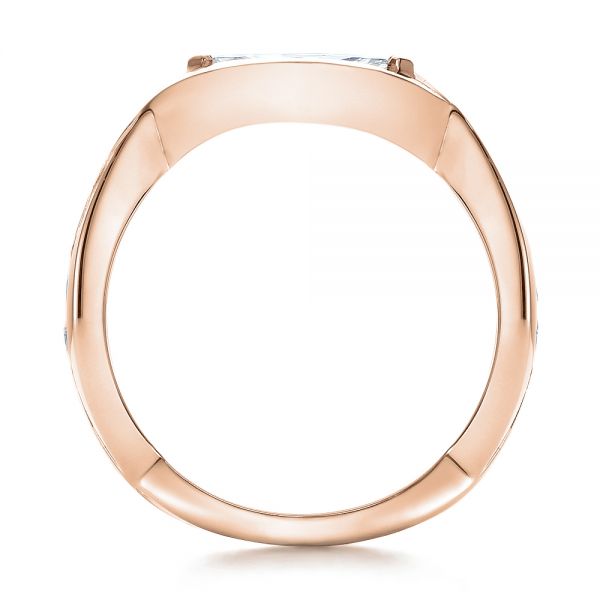 14k Rose Gold 14k Rose Gold Custom Marquise Diamond Engagement Ring - Front View -  100824