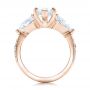 14k Rose Gold 14k Rose Gold Custom Marquise Diamond Engagement Ring - Front View -  101227 - Thumbnail