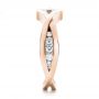 18k Rose Gold 18k Rose Gold Custom Marquise Diamond Engagement Ring - Side View -  100824 - Thumbnail