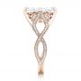 18k Rose Gold 18k Rose Gold Custom Marquise Diamond Engagement Ring - Side View -  102731 - Thumbnail