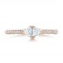 18k Rose Gold 18k Rose Gold Custom Marquise Diamond Engagement Ring - Top View -  100573 - Thumbnail