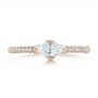 18k Rose Gold 18k Rose Gold Custom Marquise Diamond Engagement Ring - Top View -  100573 - Thumbnail