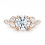 18k Rose Gold 18k Rose Gold Custom Marquise Diamond Engagement Ring - Top View -  100647 - Thumbnail