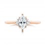 14k Rose Gold 14k Rose Gold Custom Marquise Diamond Engagement Ring - Top View -  103477 - Thumbnail