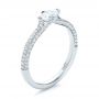 18k White Gold 18k White Gold Custom Marquise Diamond Engagement Ring - Three-Quarter View -  100573 - Thumbnail
