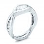 14k White Gold Custom Marquise Diamond Engagement Ring - Three-Quarter View -  100824 - Thumbnail