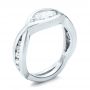 18k White Gold 18k White Gold Custom Marquise Diamond Engagement Ring - Three-Quarter View -  100824 - Thumbnail