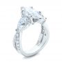 14k White Gold 14k White Gold Custom Marquise Diamond Engagement Ring - Three-Quarter View -  101227 - Thumbnail