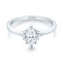 18k White Gold 18k White Gold Custom Marquise Diamond Engagement Ring - Flat View -  103477 - Thumbnail