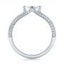 14k White Gold Custom Marquise Diamond Engagement Ring - Front View -  100573 - Thumbnail