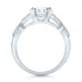  Platinum Custom Marquise Diamond Engagement Ring - Front View -  100647 - Thumbnail