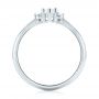 14k White Gold Custom Marquise Diamond Engagement Ring - Front View -  103477 - Thumbnail