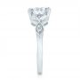  Platinum Custom Marquise Diamond Engagement Ring - Side View -  100647 - Thumbnail