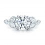 14k White Gold 14k White Gold Custom Marquise Diamond Engagement Ring - Top View -  100647 - Thumbnail