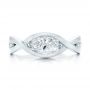  Platinum Platinum Custom Marquise Diamond Engagement Ring - Top View -  100824 - Thumbnail