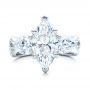 18k White Gold 18k White Gold Custom Marquise Diamond Engagement Ring - Top View -  101227 - Thumbnail