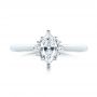 18k White Gold 18k White Gold Custom Marquise Diamond Engagement Ring - Top View -  103477 - Thumbnail