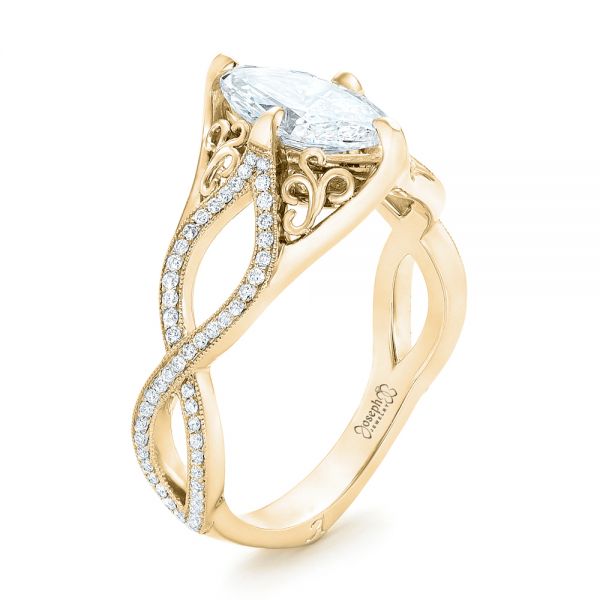 Marquise diamond engagement on sale ring yellow gold