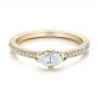 14k Yellow Gold 14k Yellow Gold Custom Marquise Diamond Engagement Ring - Flat View -  100573 - Thumbnail