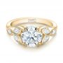 18k Yellow Gold 18k Yellow Gold Custom Marquise Diamond Engagement Ring - Flat View -  100647 - Thumbnail