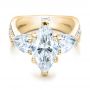 14k Yellow Gold 14k Yellow Gold Custom Marquise Diamond Engagement Ring - Flat View -  101227 - Thumbnail