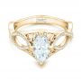 18k Yellow Gold 18k Yellow Gold Custom Marquise Diamond Engagement Ring - Flat View -  102731 - Thumbnail