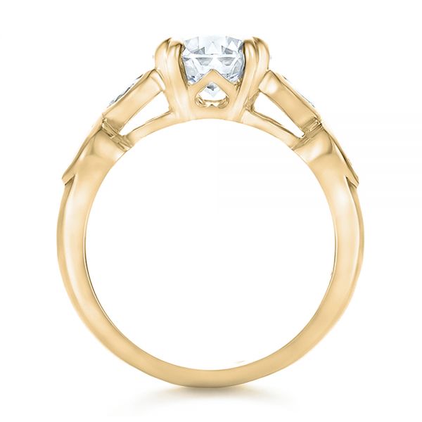 14k Yellow Gold 14k Yellow Gold Custom Marquise Diamond Engagement Ring - Front View - 100647