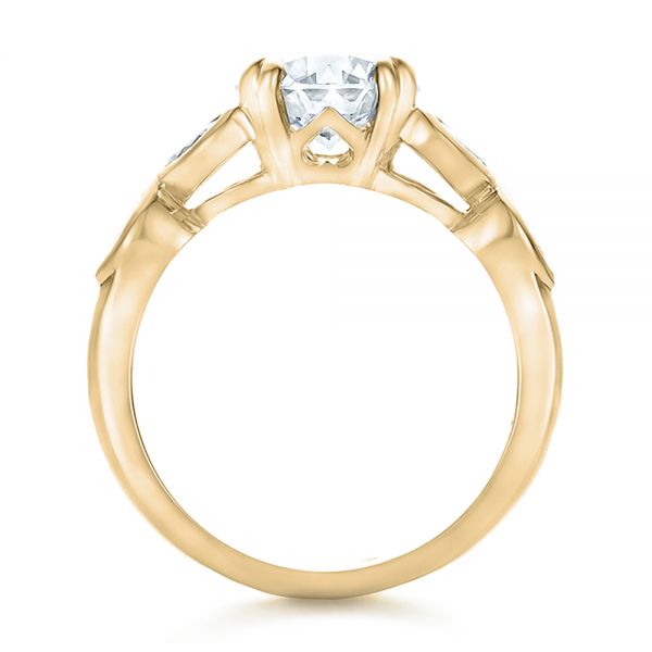 14k Yellow Gold 14k Yellow Gold Custom Marquise Diamond Engagement Ring - Front View -  100647