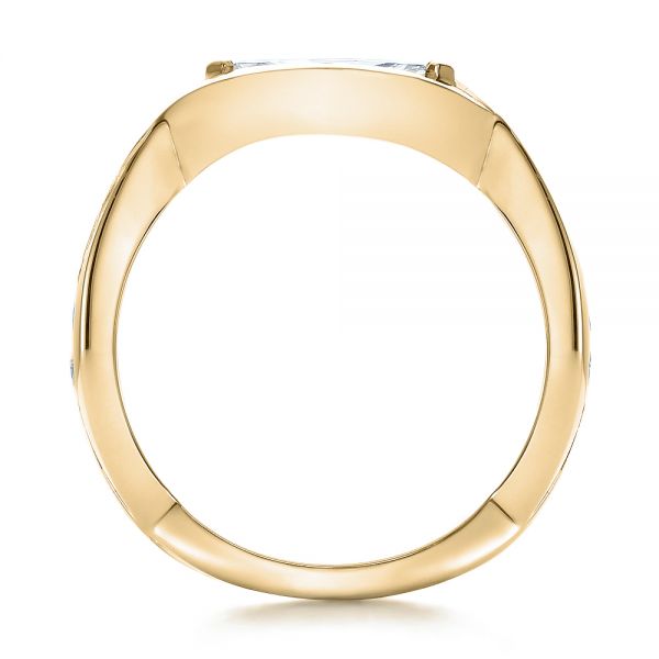 14k Yellow Gold 14k Yellow Gold Custom Marquise Diamond Engagement Ring - Front View - 100824